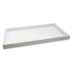 Plastic Tray - Stackable 1" White Full Size