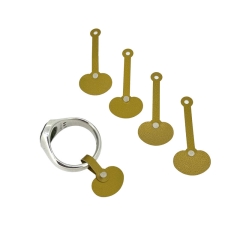 Ring Tag Single End Oval 5/8" 16mm Gold